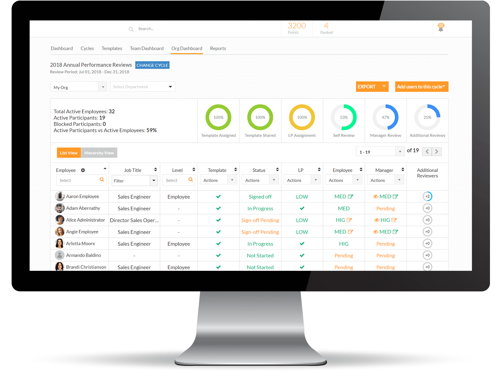 Desktop screenshot of iSolved Performance Review